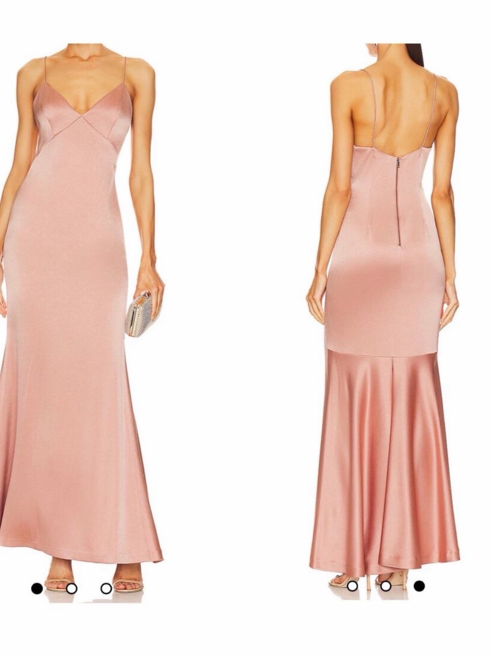 Alice+Olivia Stacey Bendet Women’s 8 Burnt Rose Satin Julietta Slip Dress